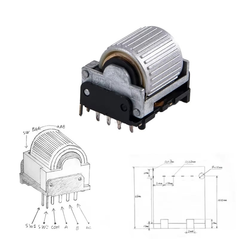 Pair of Roller Encoders (EVQWGD001)